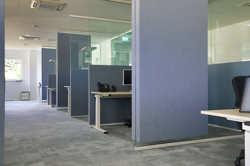 a modern office floor there is a beautiful office for the employees