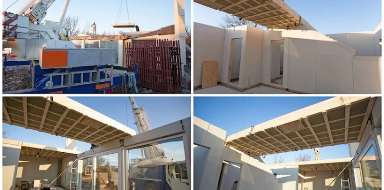 House building made by pre fabricated parts