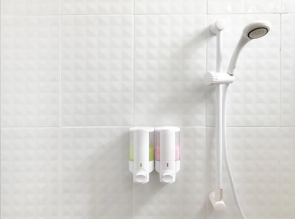 white shower wall panels