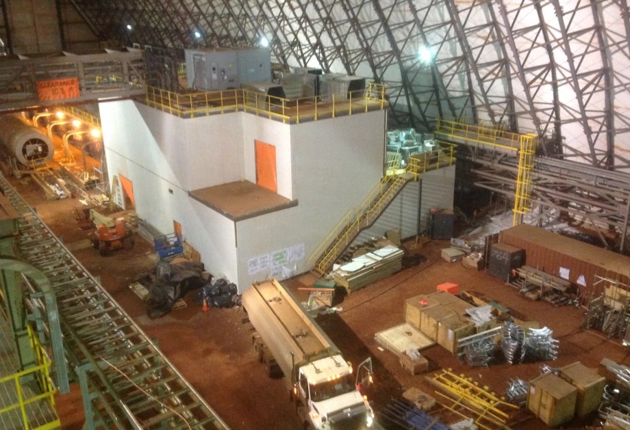 Fire-resistant insulated panels inside iron ore mining facility